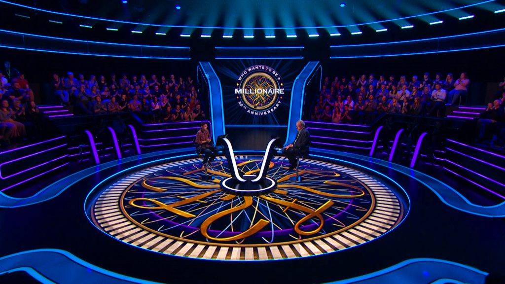 Who Wants To Be A Millionaire with audience, contestant, and Jeremy Clarkson